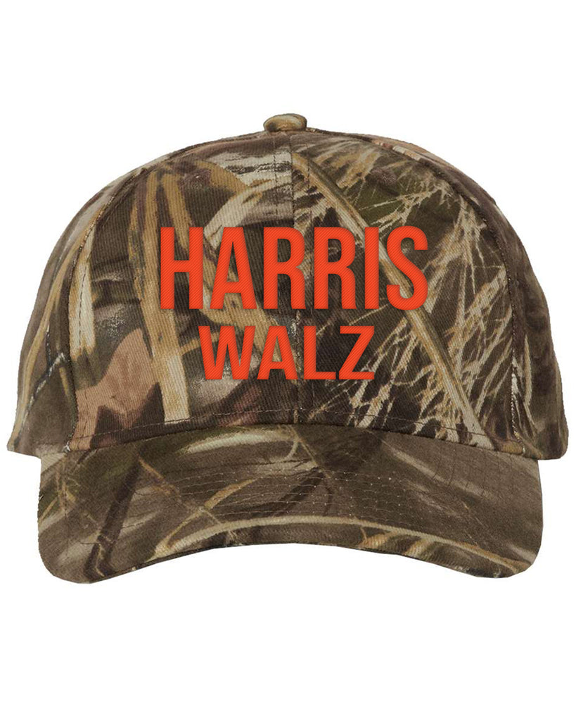 Harris Walz Camo Embroidered Flex-Strap™ closure Cap