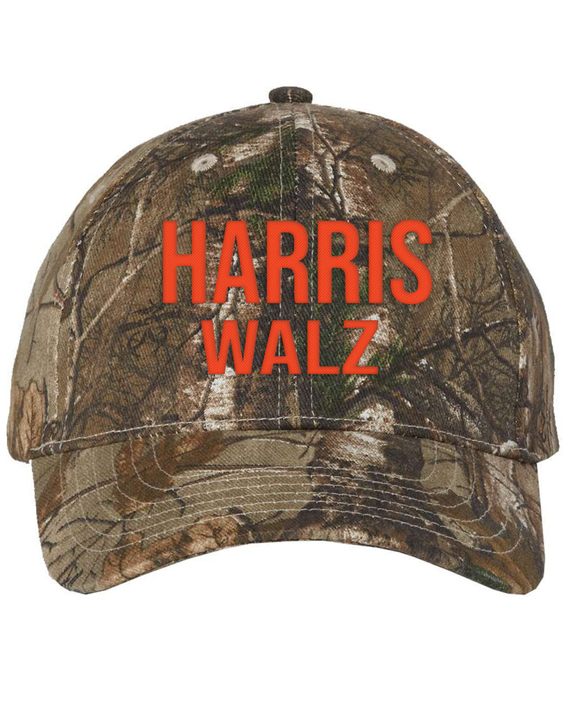 Harris Walz Camo Embroidered Flex-Strap™ closure Cap