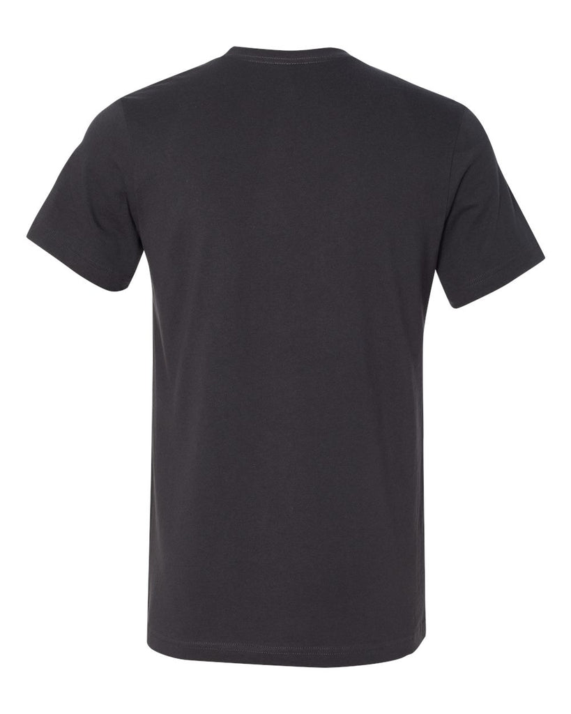 custom dark grey short sleeve t-shirt back