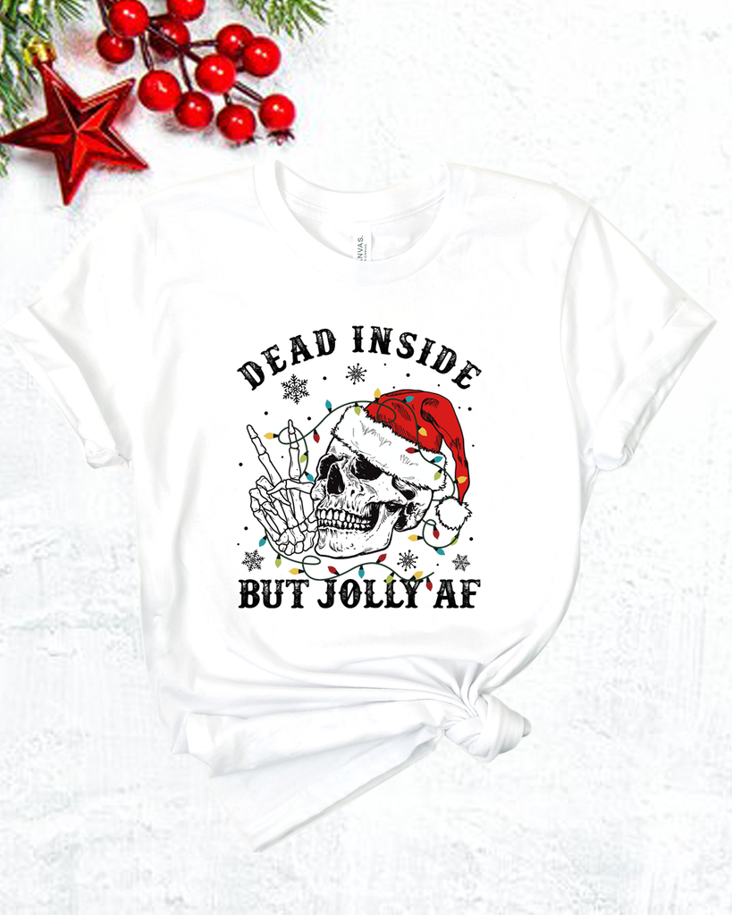 Dead Inside Skeleton Christmas T-shirt