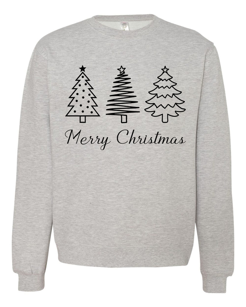 Merry Christmas Sweatshirt, Christmas Tree Sweatshirt