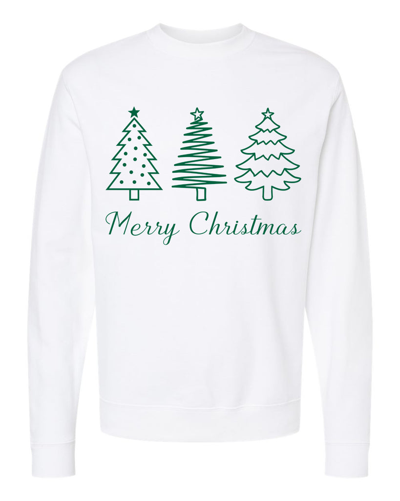 Merry Christmas Sweatshirt, Christmas Tree Sweatshirt