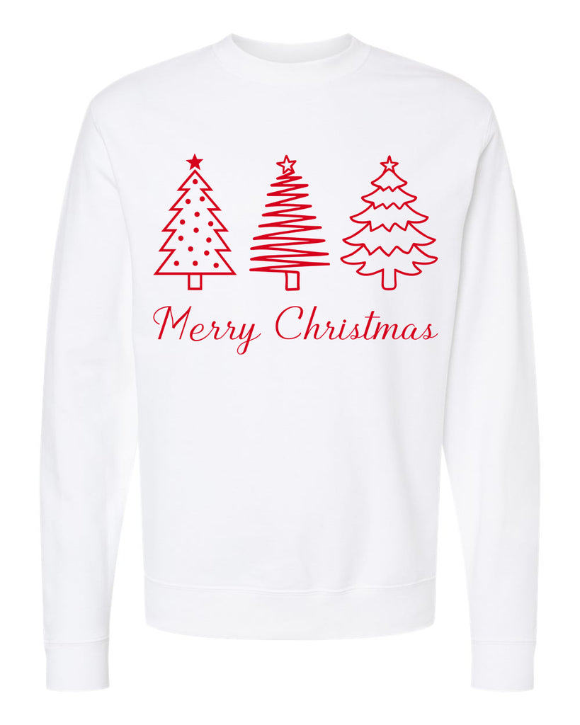 Merry Christmas Sweatshirt, Christmas Tree Sweatshirt