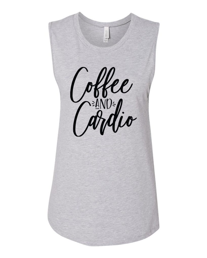 COFFEE AND CARDIO Women's Jersey Muscle Tank