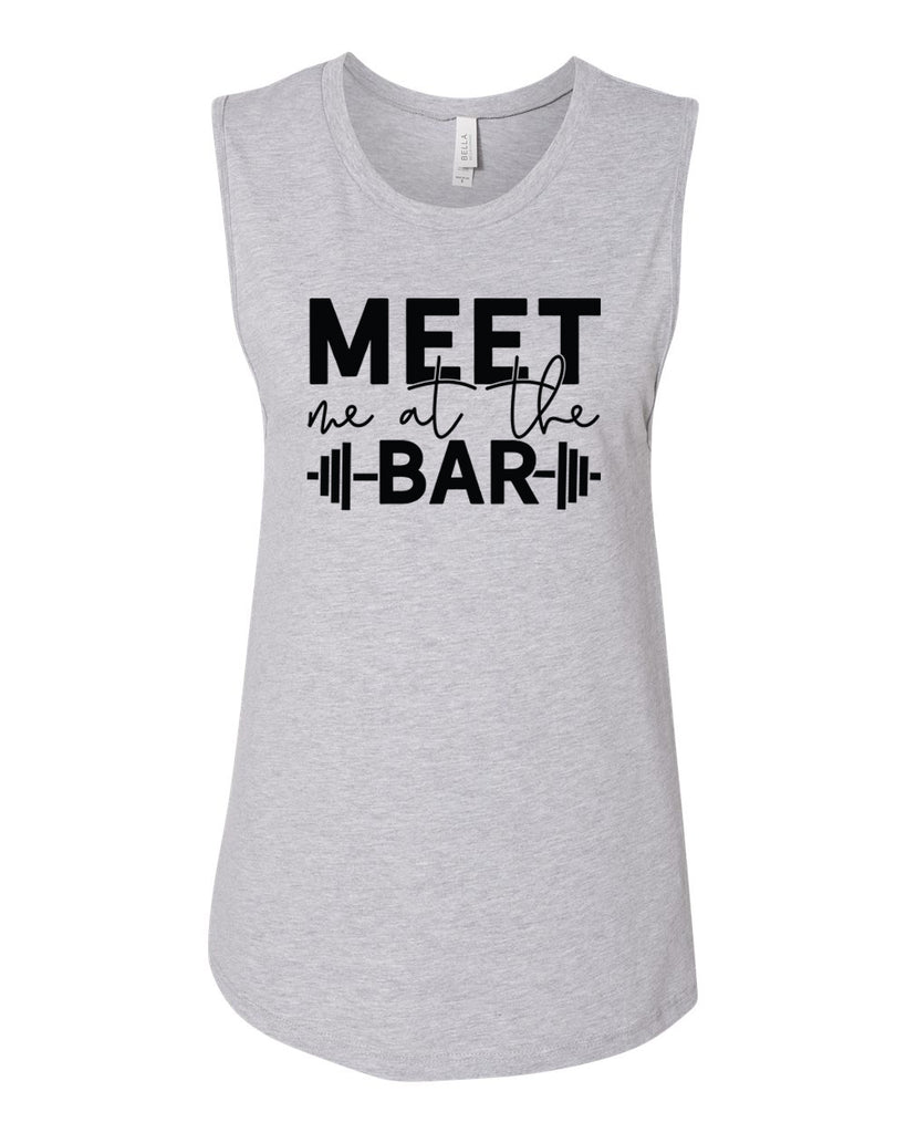 MEET ME AT THE BAR Women's Jersey Muscle Tank