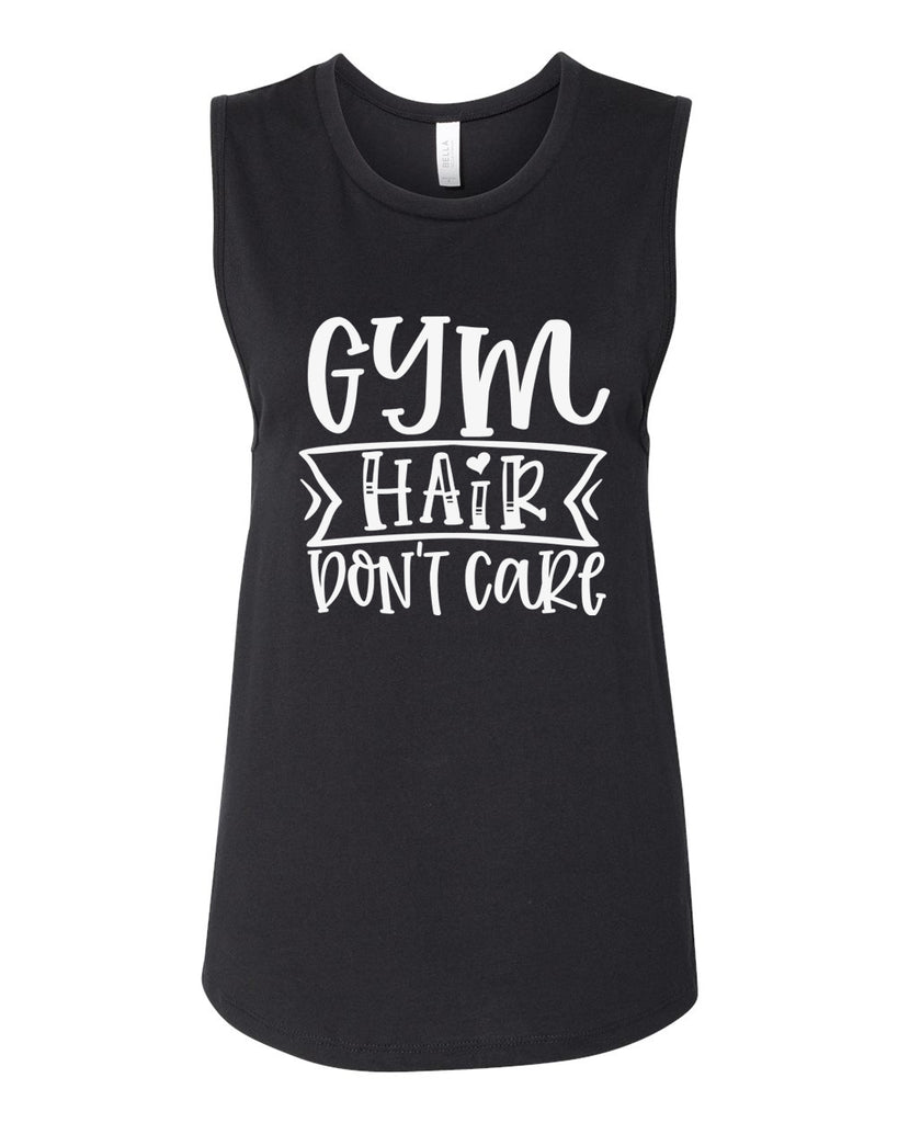 GYM HAIR DON'T CARE Women's Jersey Muscle Tank