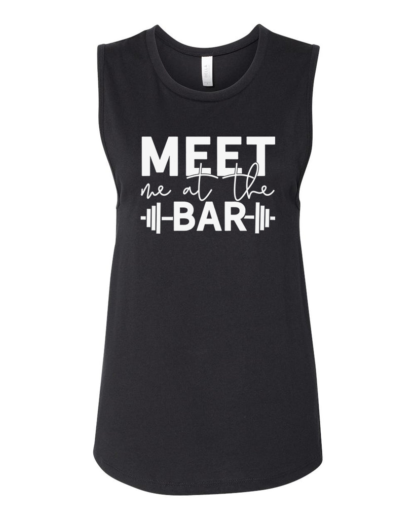 MEET ME AT THE BAR Women's Jersey Muscle Tank