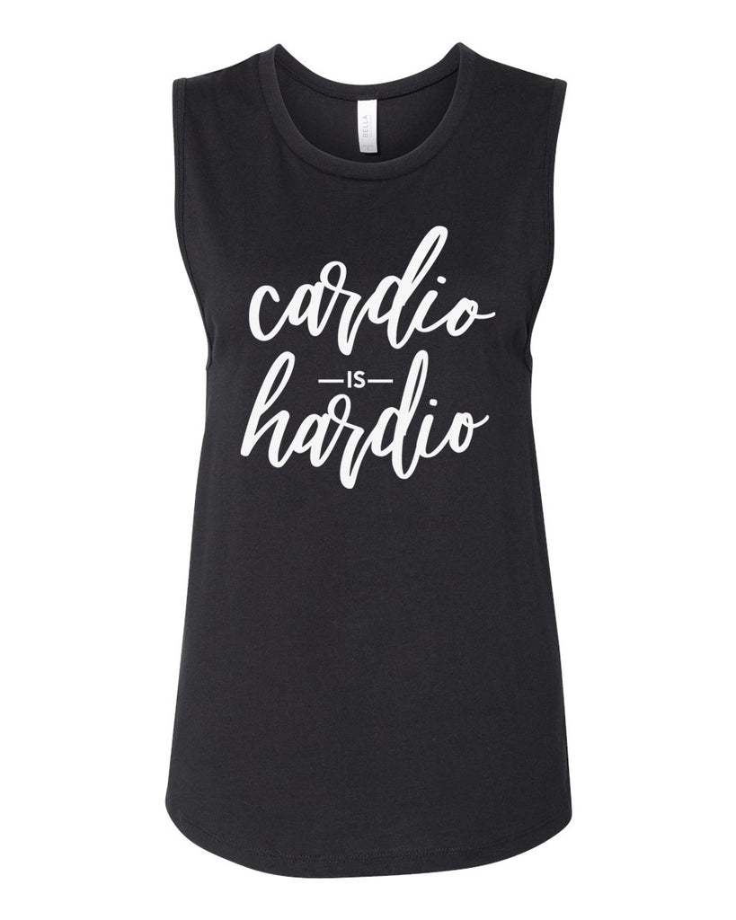 CARDIO IS HARDIO Women's Jersey Muscle Tank