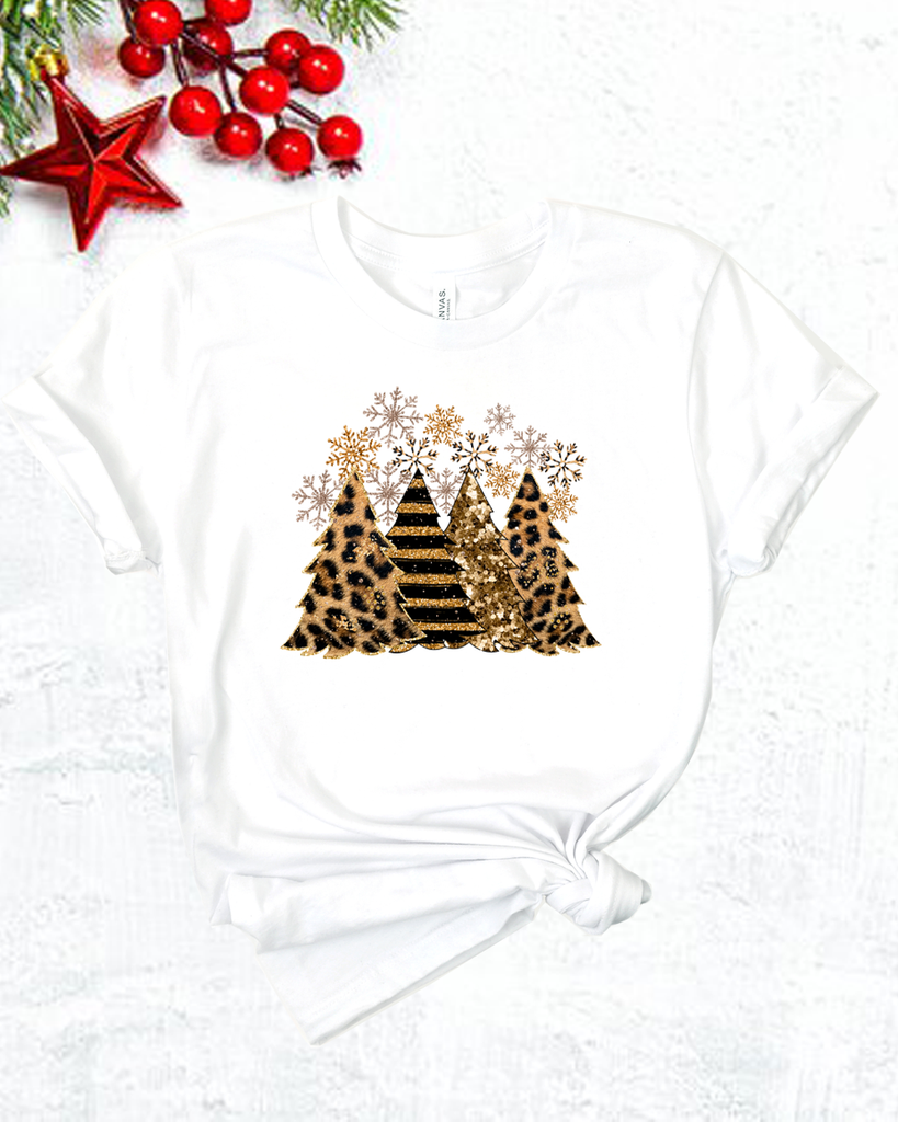Cheetah Christmas Trees T-shirt