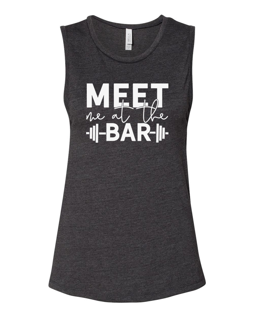 MEET ME AT THE BAR Women's Jersey Muscle Tank