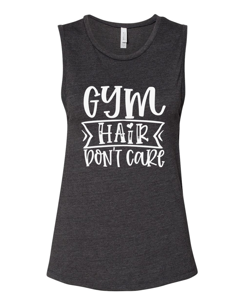 GYM HAIR DON'T CARE Women's Jersey Muscle Tank