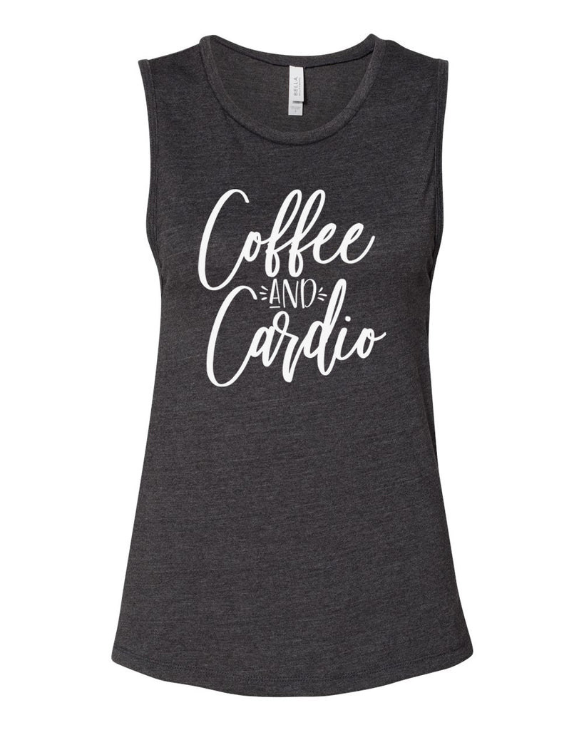 COFFEE AND CARDIO Women's Jersey Muscle Tank