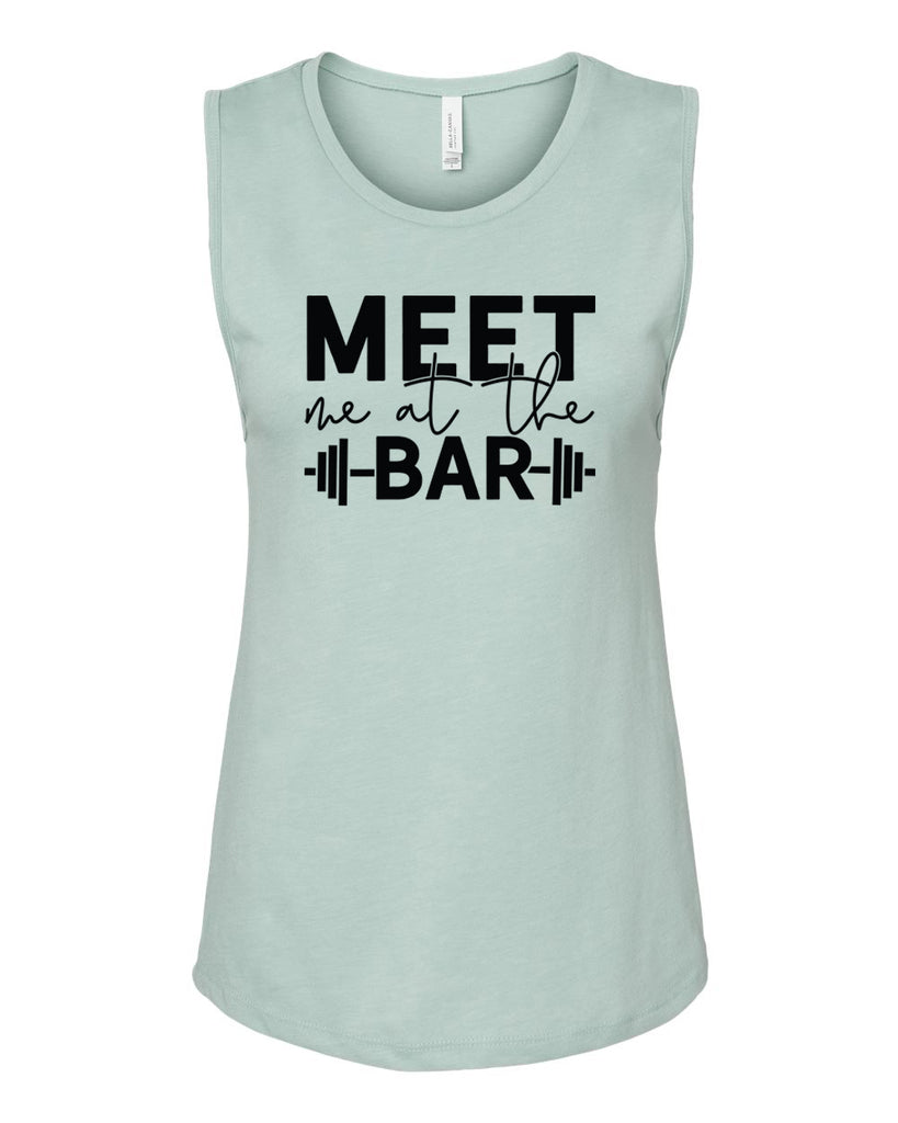 MEET ME AT THE BAR Women's Jersey Muscle Tank