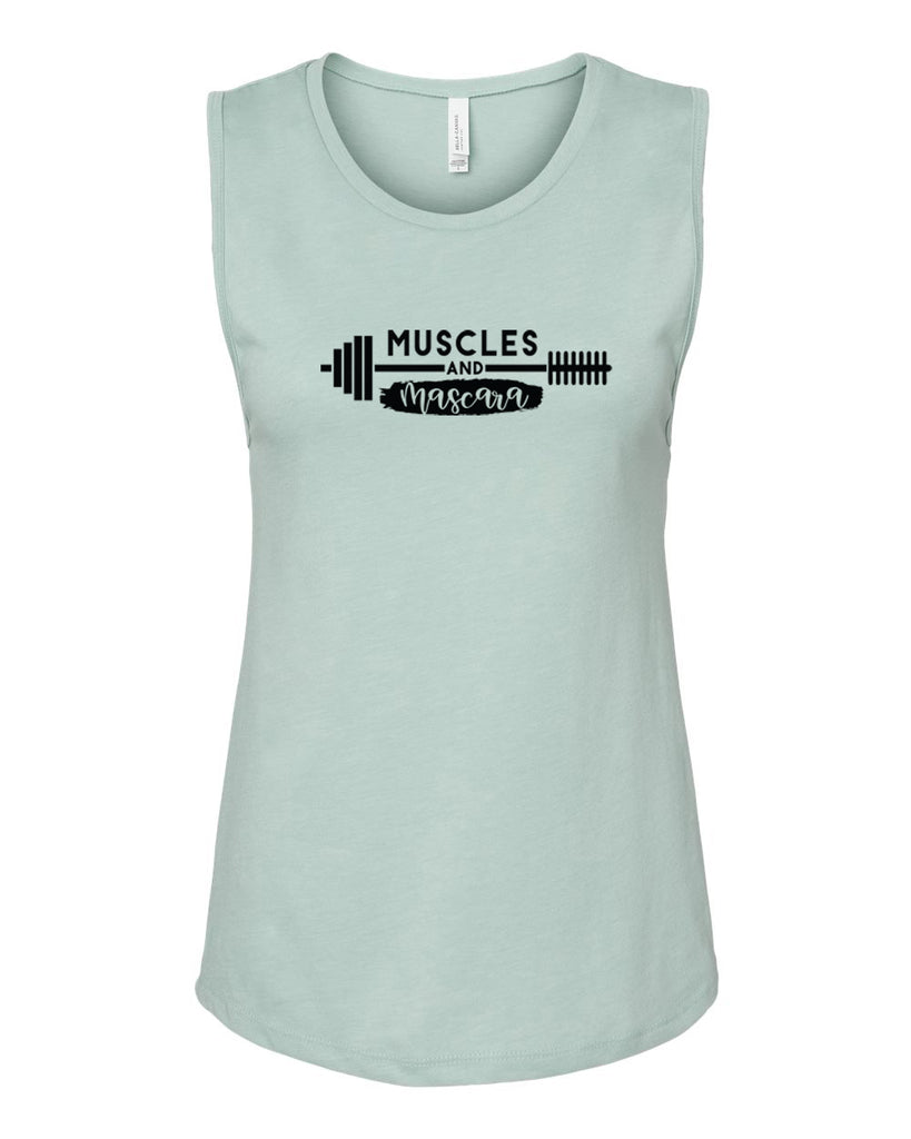 MUSCLES AND MASCARA Women's Jersey Muscle Tank