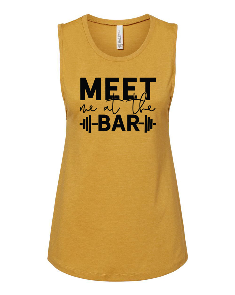 MEET ME AT THE BAR Women's Jersey Muscle Tank