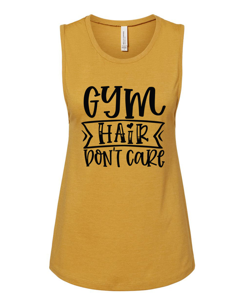 GYM HAIR DON'T CARE Women's Jersey Muscle Tank