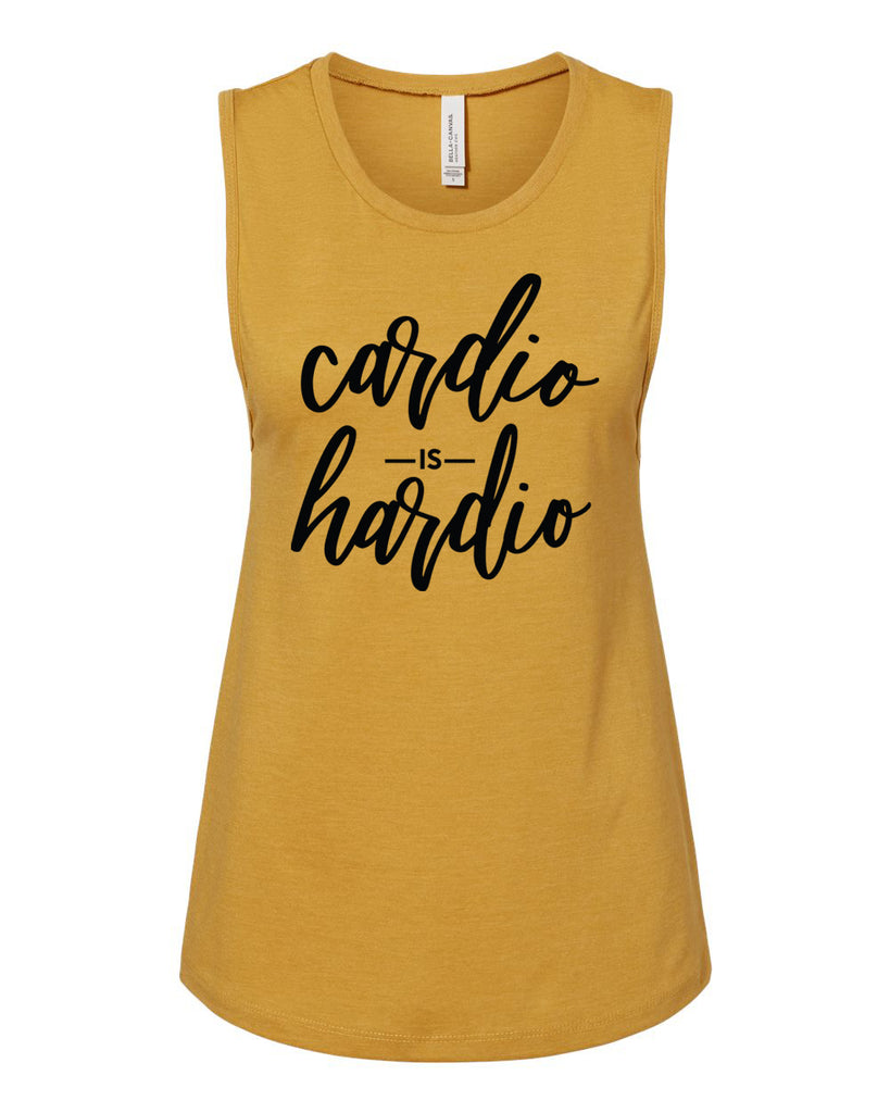 CARDIO IS HARDIO Women's Jersey Muscle Tank