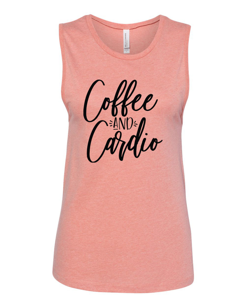 COFFEE AND CARDIO Women's Jersey Muscle Tank