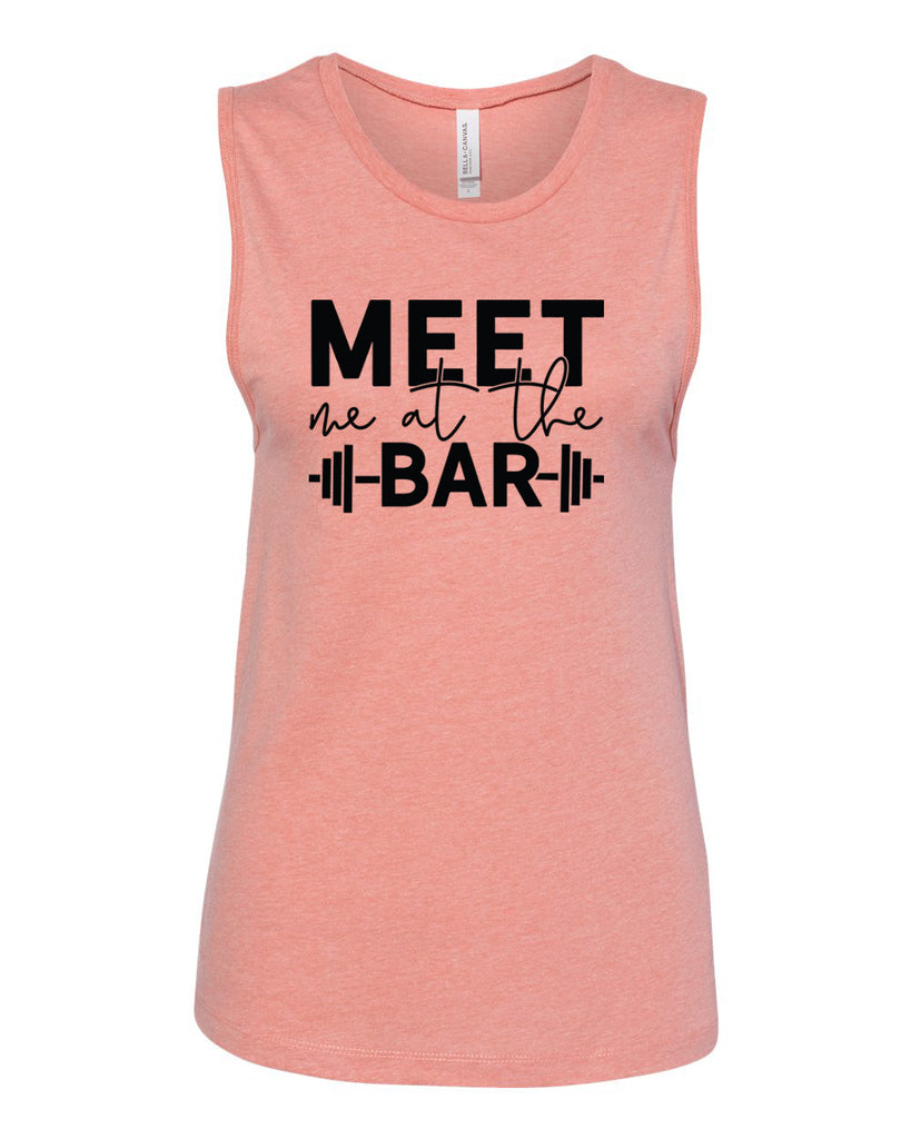 MEET ME AT THE BAR Women's Jersey Muscle Tank