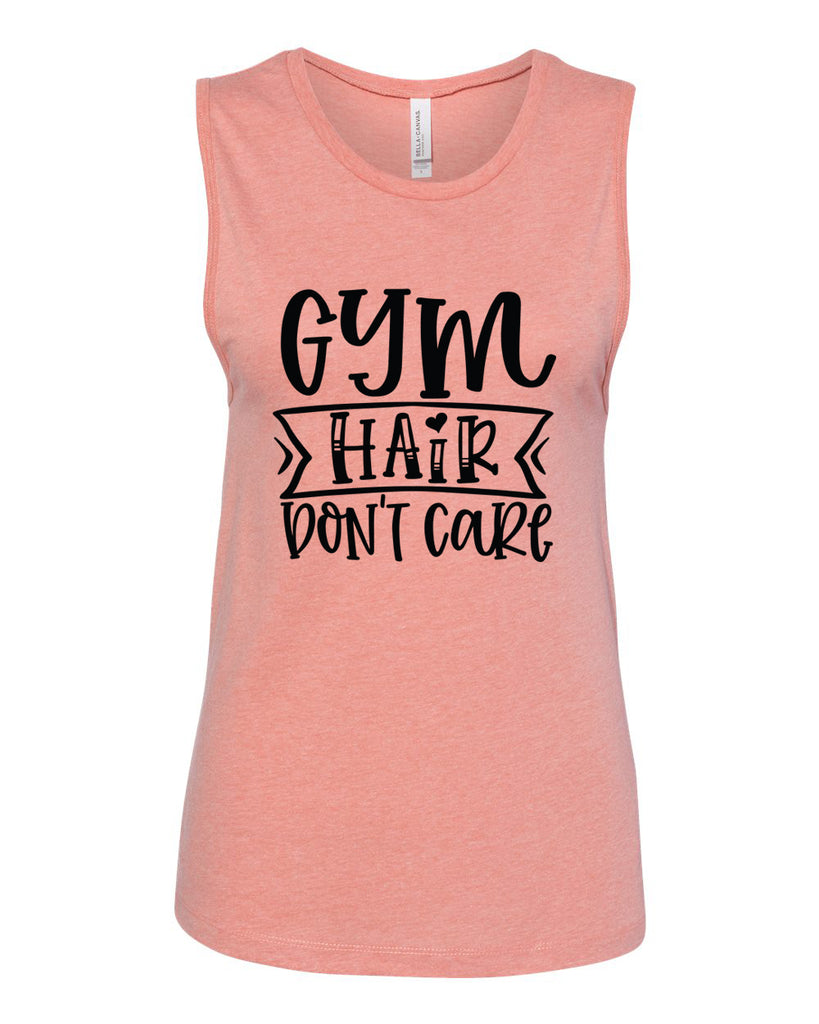 GYM HAIR DON'T CARE Women's Jersey Muscle Tank