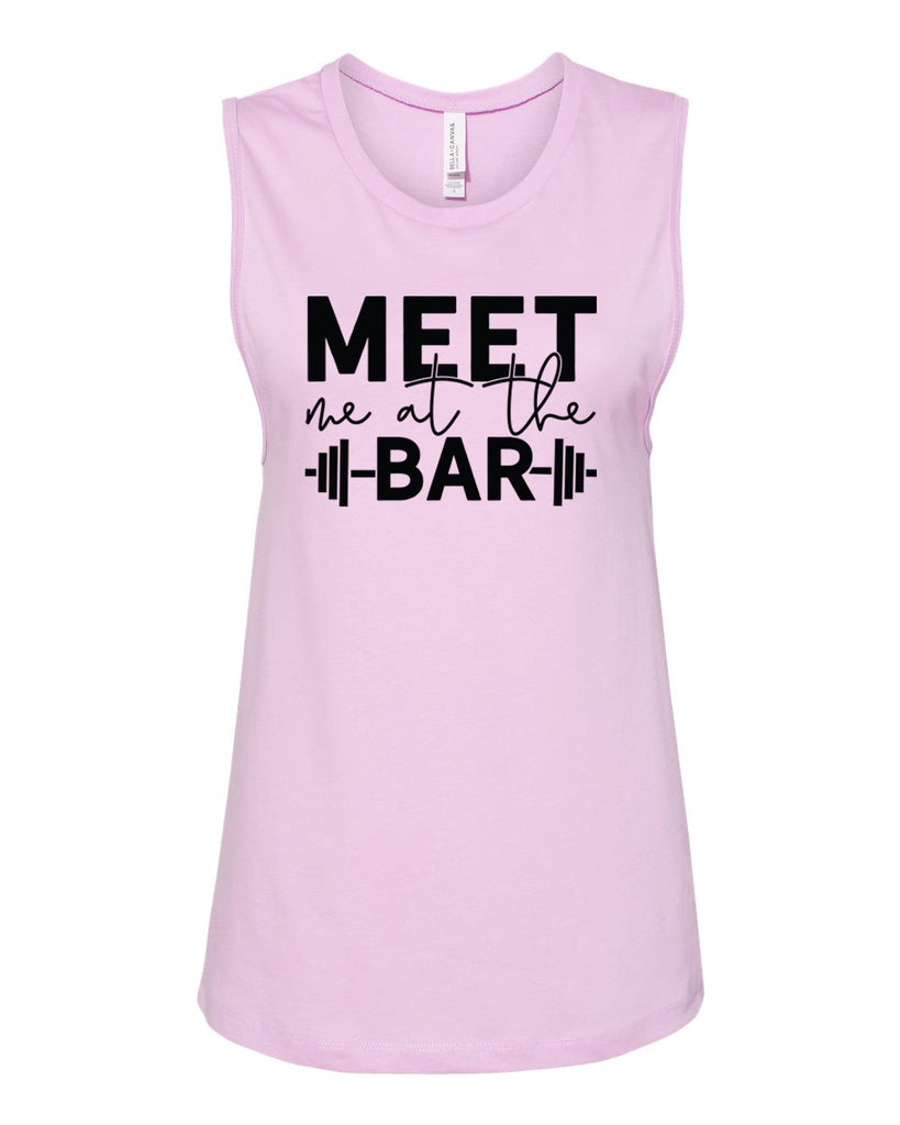 MEET ME AT THE BAR Women's Jersey Muscle Tank