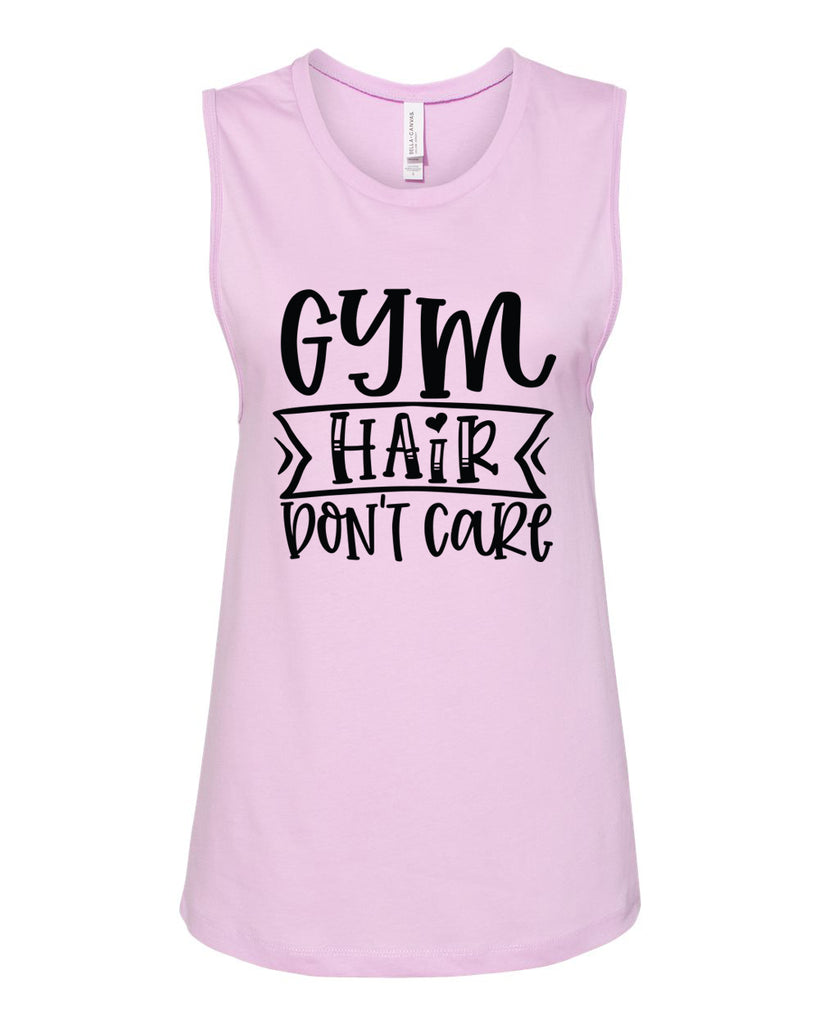 GYM HAIR DON'T CARE Women's Jersey Muscle Tank