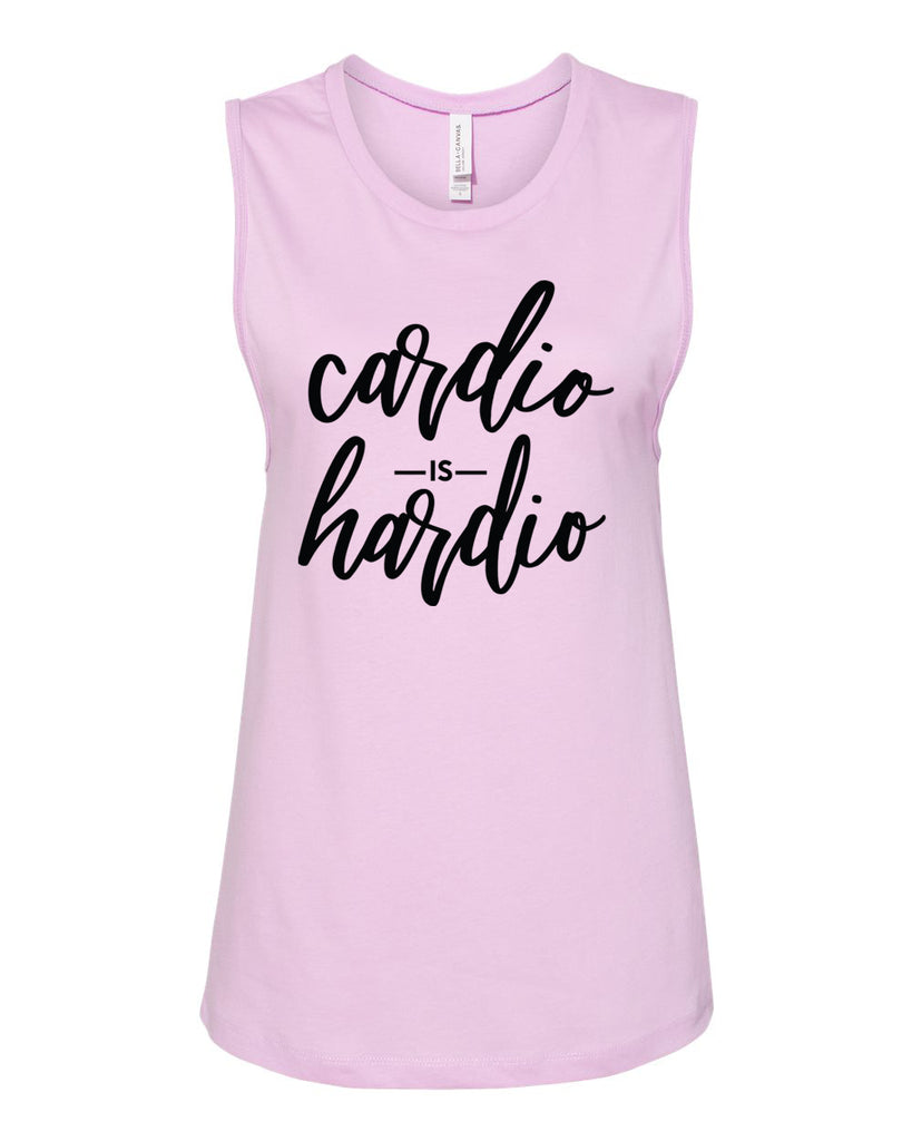 CARDIO IS HARDIO Women's Jersey Muscle Tank