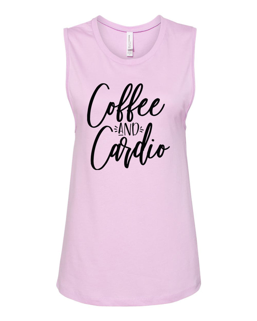 COFFEE AND CARDIO Women's Jersey Muscle Tank