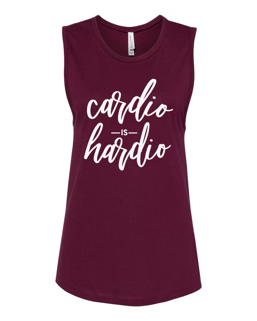 CARDIO IS HARDIO Women's Jersey Muscle Tank