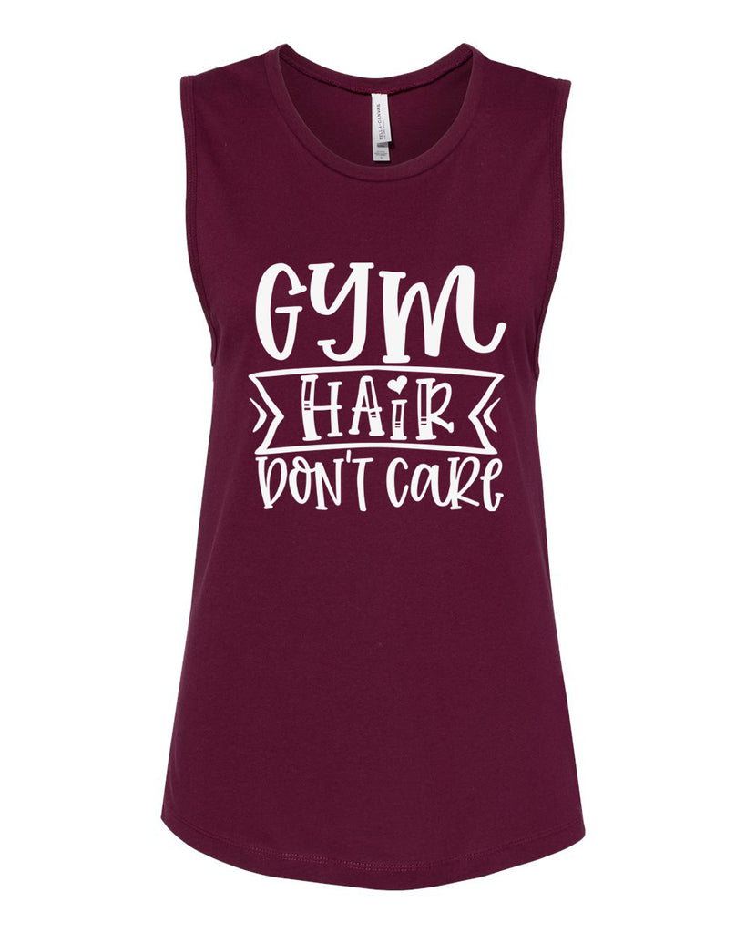 GYM HAIR DON'T CARE Women's Jersey Muscle Tank