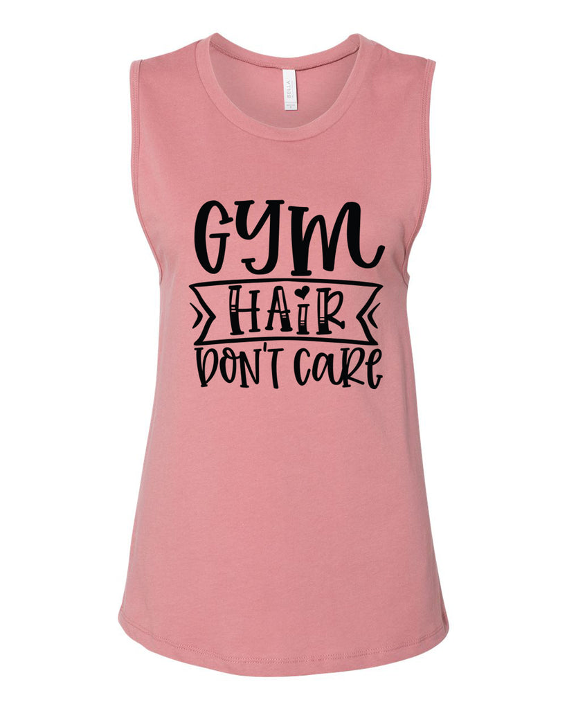 GYM HAIR DON'T CARE Women's Jersey Muscle Tank