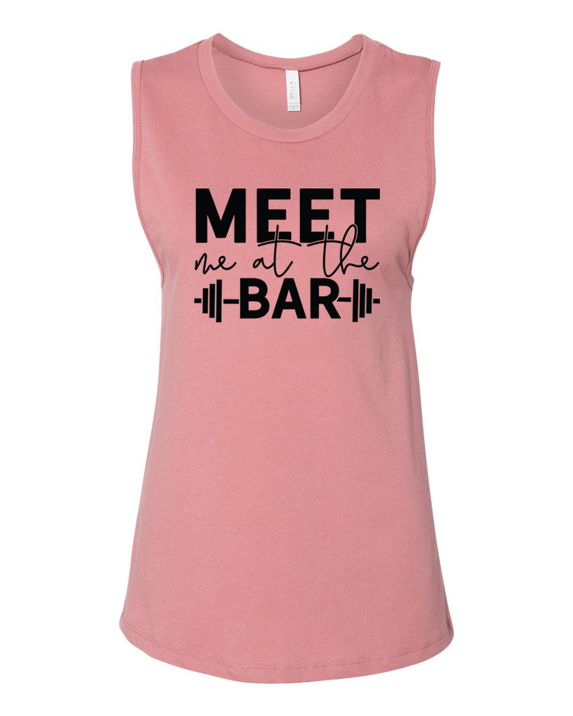 MEET ME AT THE BAR Women's Jersey Muscle Tank