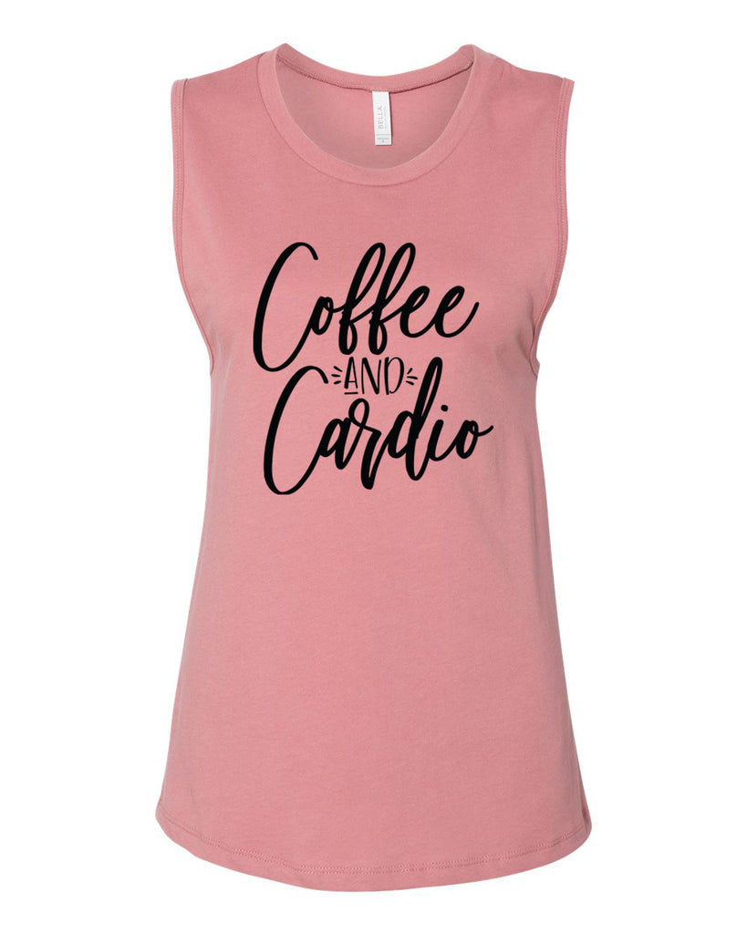 COFFEE AND CARDIO Women's Jersey Muscle Tank