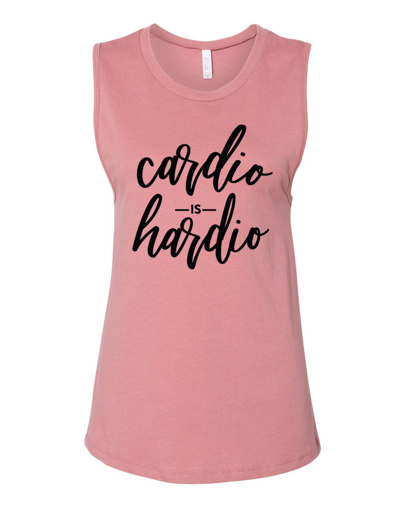 CARDIO IS HARDIO Women's Jersey Muscle Tank