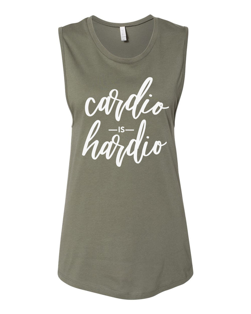 CARDIO IS HARDIO Women's Jersey Muscle Tank