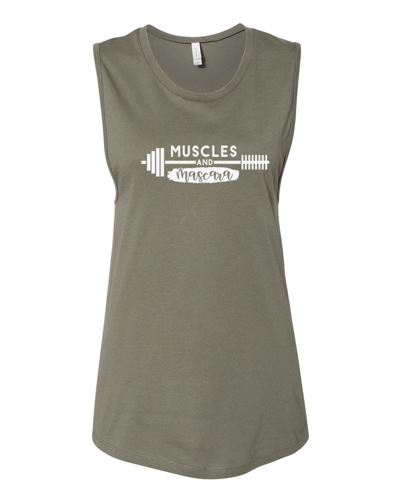 MUSCLES AND MASCARA Women's Jersey Muscle Tank