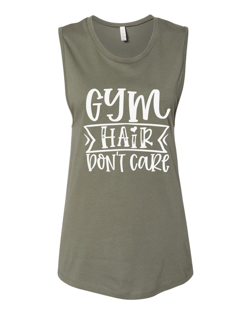 GYM HAIR DON'T CARE Women's Jersey Muscle Tank