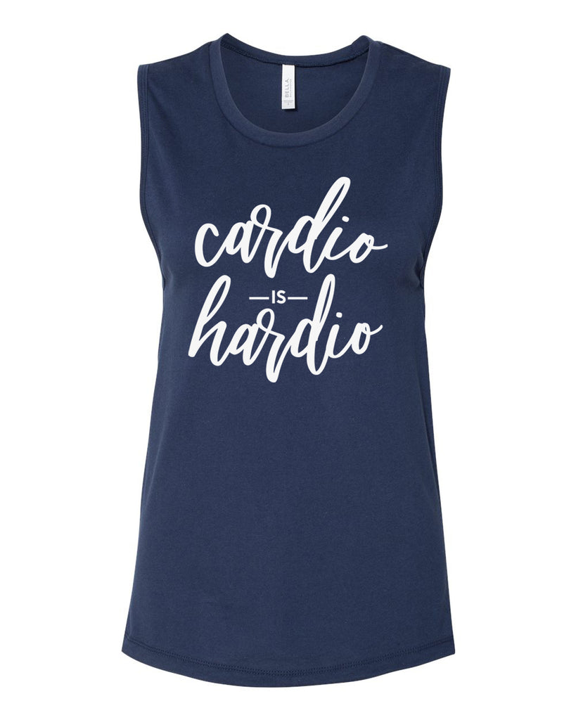 CARDIO IS HARDIO Women's Jersey Muscle Tank