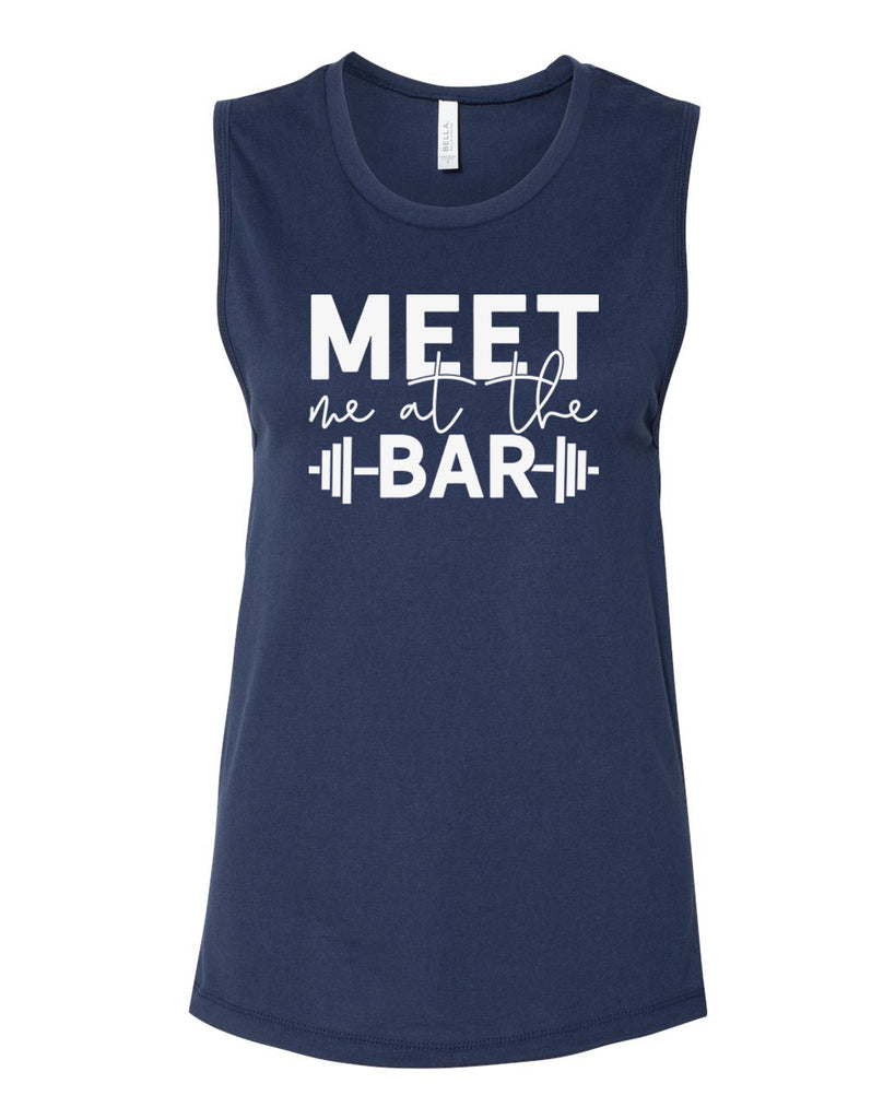 MEET ME AT THE BAR Women's Jersey Muscle Tank