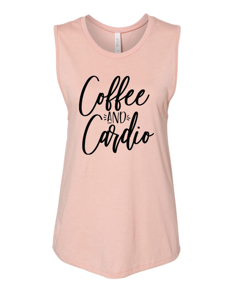 COFFEE AND CARDIO Women's Jersey Muscle Tank