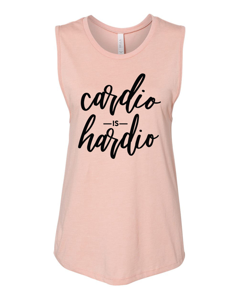 CARDIO IS HARDIO Women's Jersey Muscle Tank