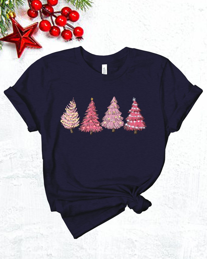 Pink Christmas Trees T-shirt