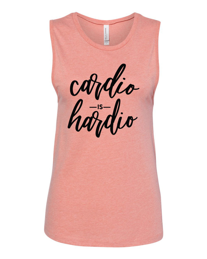 CARDIO IS HARDIO Women's Jersey Muscle Tank